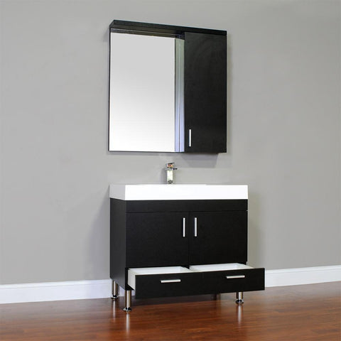 Alya Bath Ripley 36" Single Modern Bathroom Vanity Set with Mirror AT-8089-B-S