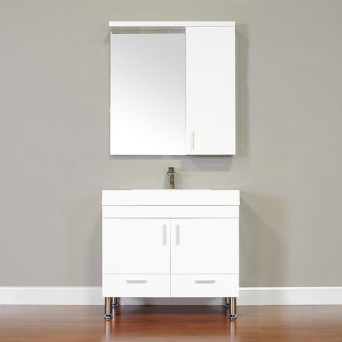 Image of Alya Bath Ripley 36" Single Modern Bathroom Vanity Set with Mirror AT-8089-B-S