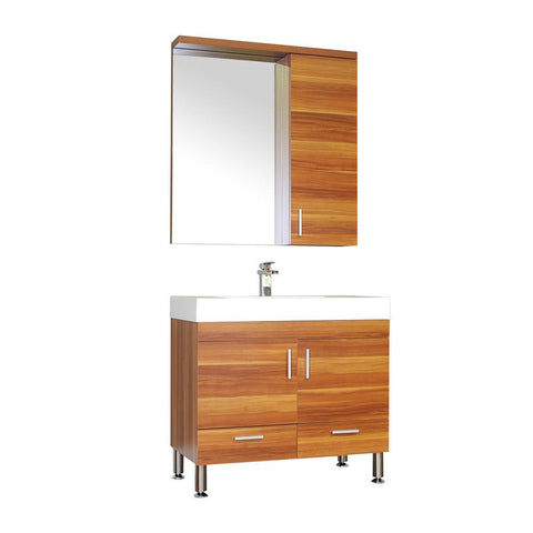 Image of Alya Bath Ripley 36" Single Modern Bathroom Vanity Set with Mirror AT-8089-C-S