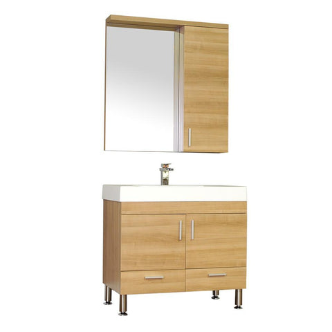 Image of Alya Bath Ripley 36" Single Modern Bathroom Vanity Set with Mirror AT-8089-LO-S