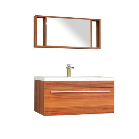 Image of Alya Bath Ripley 36" Single Wall Mount Modern Bathroom Vanity Set with Mirror AT-8090-C-S