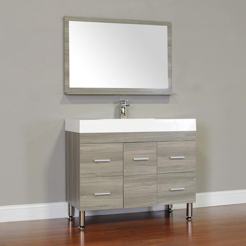 Image of Alya Bath Ripley 39" Single Modern Bathroom Vanity Set with Mirror AT-8041-B-S