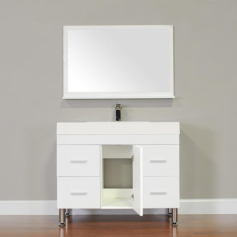 Image of Alya Bath Ripley 39" Single Modern Bathroom Vanity Set with Mirror AT-8041-B-S
