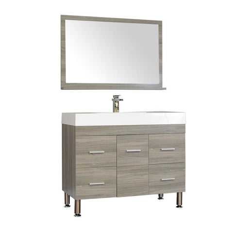 Image of Alya Bath Ripley 39" Single Modern Bathroom Vanity Set with Mirror AT-8041-G-S