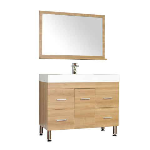 Image of Alya Bath Ripley 39" Single Modern Bathroom Vanity Set with Mirror AT-8041-LO-S