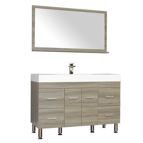 Image of Alya Bath Ripley 47" Single Modern Bathroom Vanity Set with Mirror AT-8042-G-S