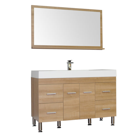 Image of Alya Bath Ripley 47" Single Modern Bathroom Vanity Set with Mirror AT-8042-LO-S
