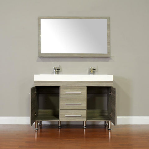 Image of Alya Bath Ripley 48" Double Modern Bathroom Vanity without Mirror AT-8048-B-D