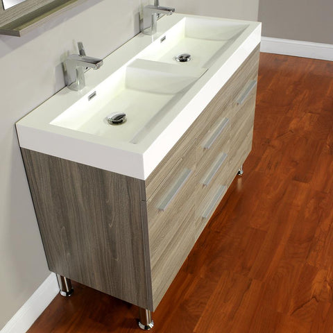 Image of Alya Bath Ripley 48" Double Modern Bathroom Vanity without Mirror AT-8048-B-D