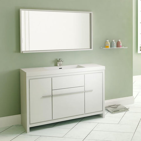 Image of Alya Bath Ripley 48" Single Modern Bathroom Vanity Set AT-8060-48-W