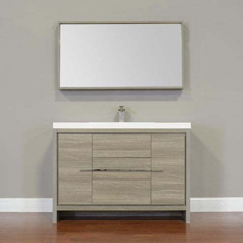 Image of Alya Bath Ripley 48" Single Modern Bathroom Vanity Set AT-8060-48-W-S