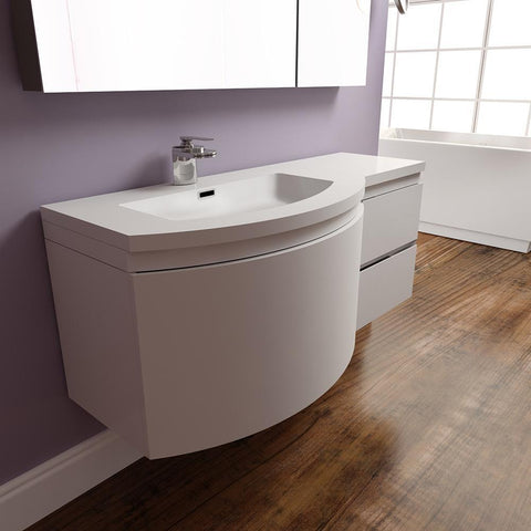 Image of Alya Bath Ripley 48" Single Wall Mount Modern Bathroom Vanity without Mirror AT-8110-48-IG-LC