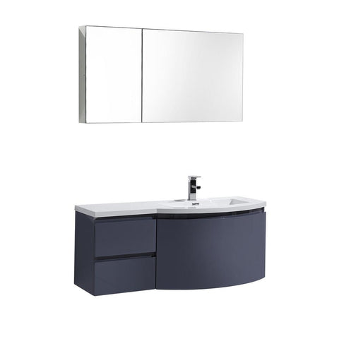 Image of Alya Bath Ripley 48" Single Wall Mount Modern Bathroom Vanity without Mirror AT-8110-48-IG-RC