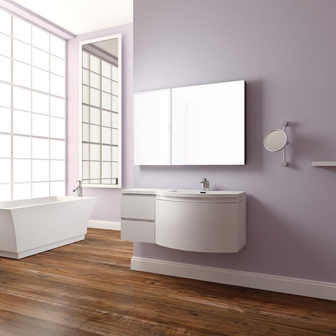 Image of Alya Bath Ripley 48" Single Wall Mount Modern Bathroom Vanity without Mirror AT-8110-48-W-RC