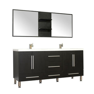 Alya Bath Ripley 67" Double Modern Bathroom Vanity Set with Mirror AT-8063-B-S