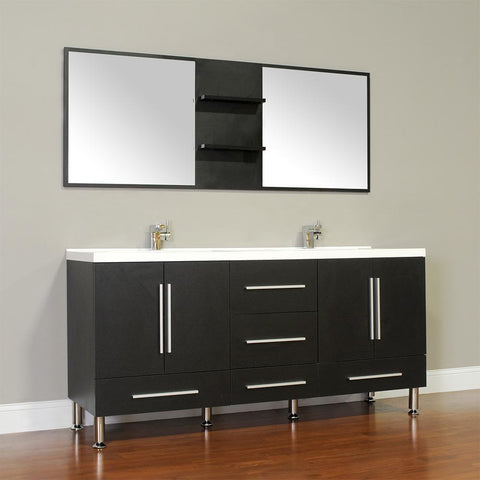 Image of Alya Bath Ripley 67" Double Modern Bathroom Vanity without Mirror AT-8063-B