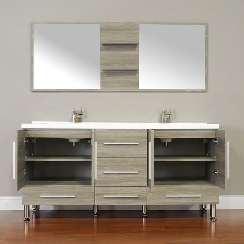 Image of Alya Bath Ripley 67" Double Modern Bathroom Vanity without Mirror AT-8063-B