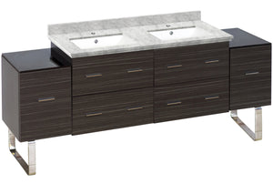American Imaginations Xena 74-in. W X 17-in. D Modern Plywood-Melamine Vanity Base Set Only In Dawn Grey AI-18546