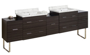 American Imaginations Xena 88-in. W X 17-in. D Modern Plywood-Melamine Vanity Base Set Only In Dawn Grey AI-18548