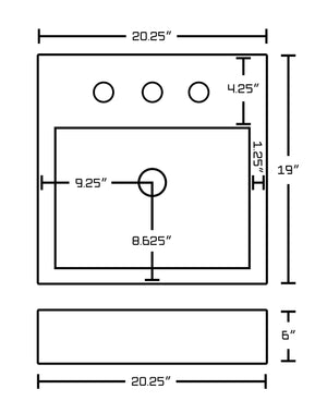 American Imaginations Xena Farmhouse 60.75-in. W Wall Mount Dawn Grey Vanity Set For 3H8-in. Drilling Black Galaxy Top
