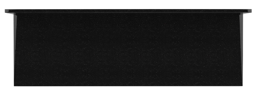 American Imaginations Xena Quartz 62-in. W X 18.5-in. D Quartz Top In Black Galaxy Color For Wall Mount Faucet AI-20279