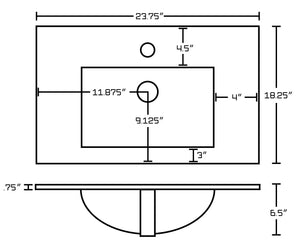 American Imaginations Zen 61.5-in. W Floor Mount Dawn Grey Vanity Set For 1 Hole Drilling