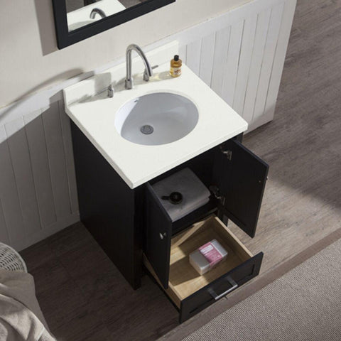 Image of Ariel Adams 25" Single Sink Vanity Set in Black L025S-BLK