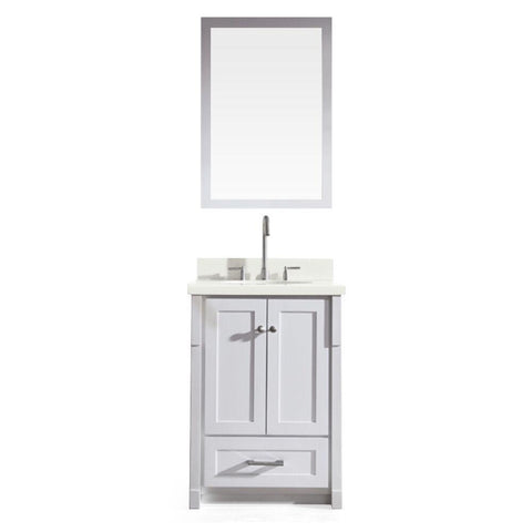 Image of Ariel Adams 25" Single Sink Vanity Set in White L025S-WHT