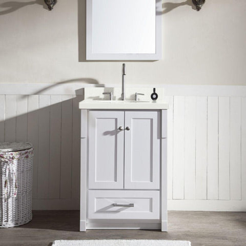 Image of Ariel Adams 25" Single Sink Vanity Set in White L025S-WHT