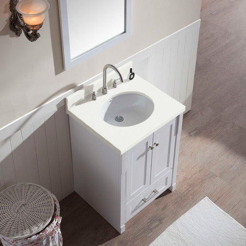Image of Ariel Adams 25" Single Sink Vanity Set in White L025S-WHT