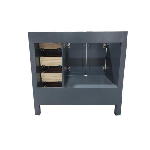 Image of Ariel Cambridge 36" Midnight Blue Transitional Vanity Base Cabinet A037S-L-BC-MNB A037S-L-BC-MNB