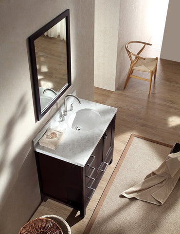 Image of Ariel Cambridge 37" Single Sink Vanity Set w/ Right Offset Sink in Espresso A037S-R-ESP