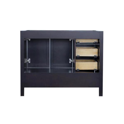 Image of Ariel Cambridge 42" Espresso Transitional Vanity Base Cabinet A043S-R-CWR-ESP A043S-R-BC-ESP
