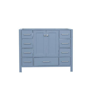 Ariel Cambridge 42" Grey Transitional Vanity Base Cabinet A043S-BC-GRY A043S-BC-ESP