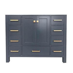 Ariel Cambridge 42" Midnight Blue Transitional Vanity Base Cabinet A043S-BC-MNB A043S-BC-MNB