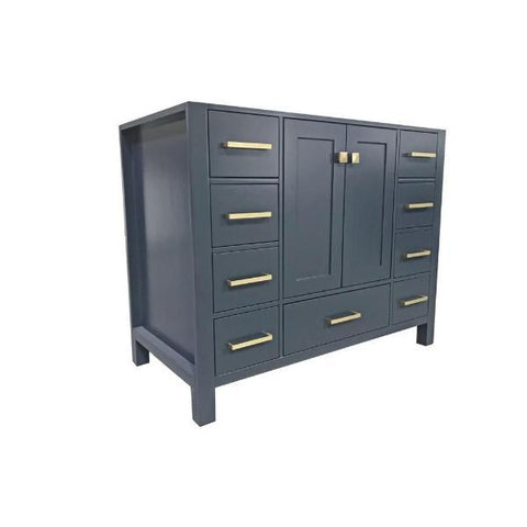 Image of Ariel Cambridge 42" Midnight Blue Transitional Vanity Base Cabinet A043S-BC-MNB A043S-BC-MNB