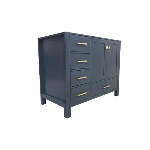 Image of Ariel Cambridge 42" Midnight Blue Transitional Vanity Base Cabinet A043S-R-BC-MNB A043S-R-BC-MNB