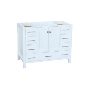 Ariel Cambridge 42" White Transitional Vanity Base Cabinet A043S-BC-WHT A043S-BC-GRY