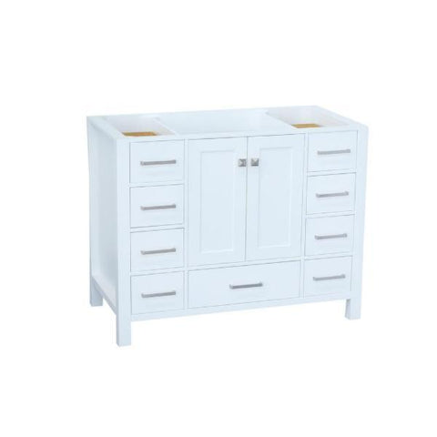 Image of Ariel Cambridge 42" White Transitional Vanity Base Cabinet A043S-BC-WHT A043S-BC-GRY