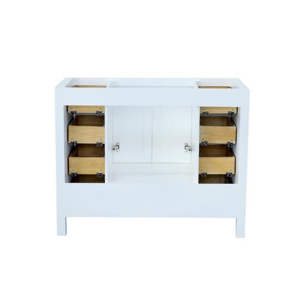 Ariel Cambridge 42" White Transitional Vanity Base Cabinet A043S-BC-WHT A043S-BC-GRY