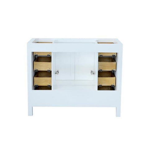 Image of Ariel Cambridge 42" White Transitional Vanity Base Cabinet A043S-BC-WHT A043S-BC-GRY