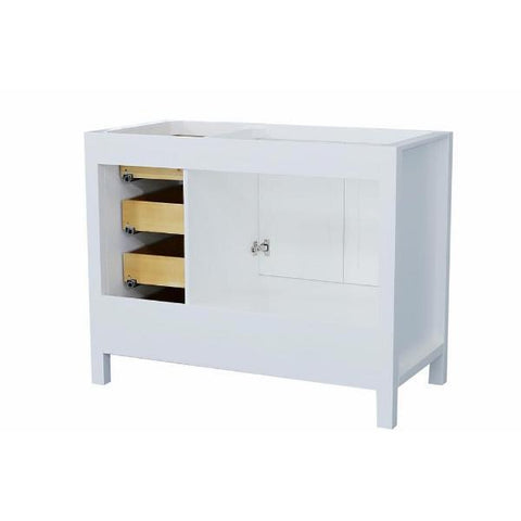 Image of Ariel Cambridge 42" White Transitional Vanity Base Cabinet A043S-L-BC-WHT