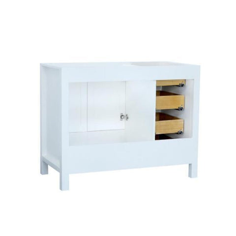 Image of Ariel Cambridge 42" White Transitional Vanity Base Cabinet A043S-R-BC-WHT A043S-R-BC-WHT