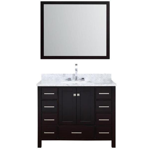 Image of Ariel Cambridge 43" Espresso Modern Rectangle Sink Bathroom Vanity A043S-CWR-ESP