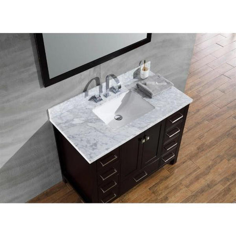 Ariel Cambridge 43" Espresso Modern Rectangle Sink Bathroom Vanity A043S-CWR-ESP