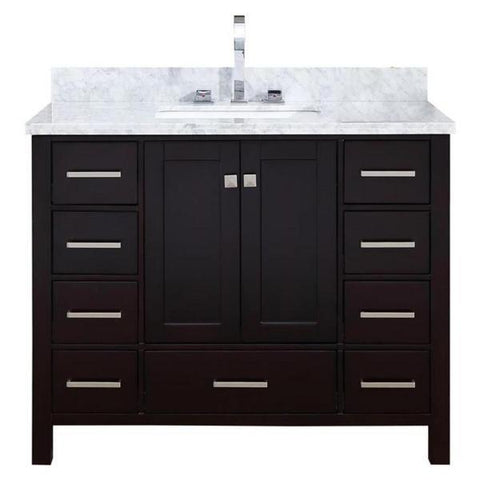 Image of Ariel Cambridge 43" Espresso Modern Rectangle Sink Bathroom Vanity A043S-CWR-ESP