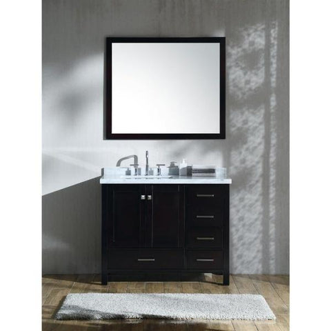 Image of Ariel Cambridge 43" Espresso Modern Rectangle Sink Bathroom Vanity  A043S-L-CWR-ESP