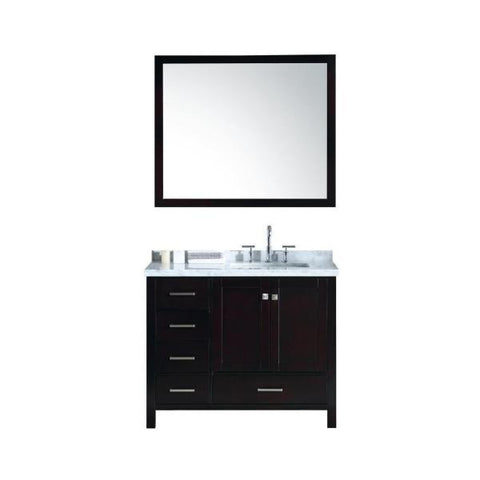 Image of Ariel Cambridge 43" Espresso Modern Rectangle Sink Bathroom Vanity  A043S-L-CWR-ESP