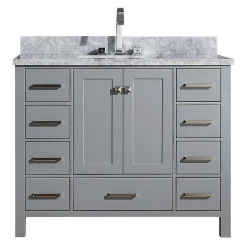 Image of Ariel Cambridge 43" Grey Modern Rectangle Sink Bathroom Vanity A043S-CWR-GRY