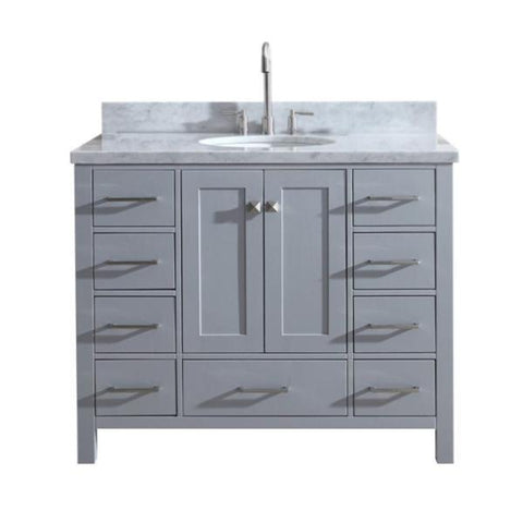 Image of Ariel Cambridge 43" Single Sink Vanity Set in Grey
